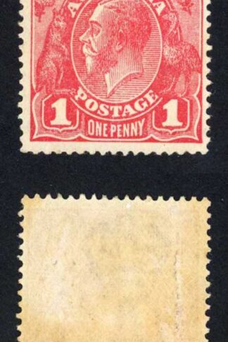 Australia SG21c 1d Carmine-red DIE II wmk 2nd Crown M/M (toned) Cat 425