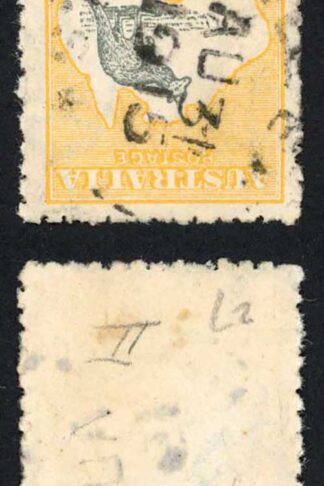 Australia SG30 5/- wmk 2nd Crown INVERTED Rough Perf Cat 500 pounds