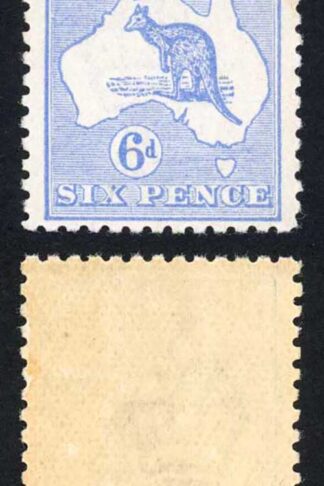 Australia SG38b 6d Dull Blue Die II Kangaroo wmk 3rd Crown U/M (slightly toned)