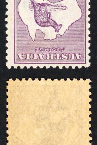 Australia SG39aw 9d Violet Die II wmk 3rd Crown INVERTED M/M (Lightly toned)