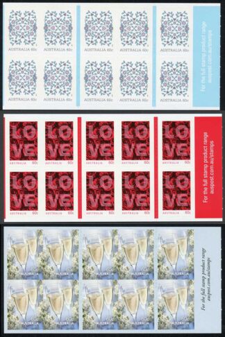 Australia SG3530/32 2011 Special Occasion Love Self Adhesive Booklets U/M