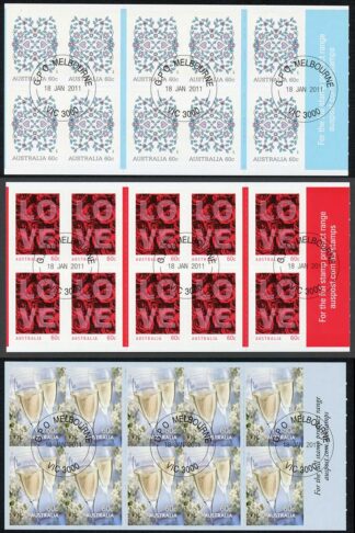 Australia SG3530/32 2011 Special Occasion Love Self Adhesive Booklets U/M