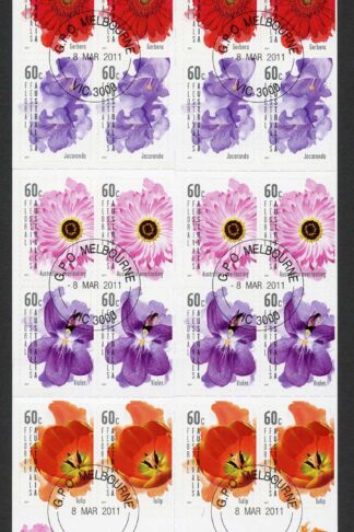 Australia SG3564/68 2011 Floral Festivals Self Adhesive Booklet Fine used