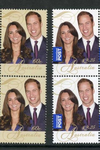 Australia SG3588/89 2011 Royal Wedding Blocks of 4 U/M