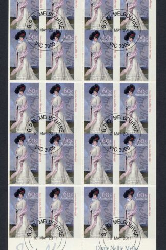 Australia SG3595a 2011 Dame Nellie Melba Self Adhesive Booklet Pane