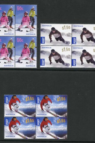 Australia SG3626/28 2011 Skiing Australia Blocks of 4 U/M