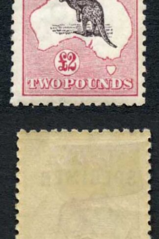 Australia SG45s Two Pound Purple Black and Pale Rose 3rd Wmk M/M SPECIMEN Type C