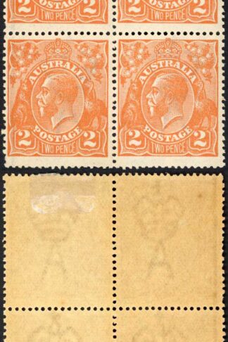 Australia SG62 2d brown-orange KGV Head Wmk 2nd Crown 2 are M/M