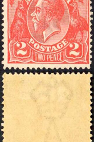 Australia SG63 2d Bright Rose-scarlet KGV Head Wmk 2nd Crown M/M