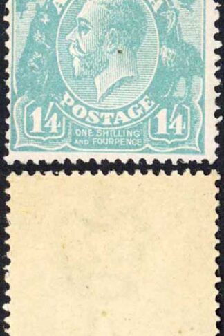 Australia SG66 1/4 Pale Blue KGV Head Wmk 2nd Crown A trace of a hinge