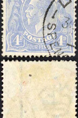 Australia SG65a 4d Ultramarine KGV Head Wmk 2nd Crown THINNER LETTERS