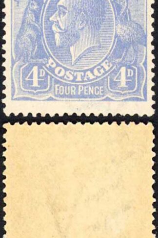Australia SG65b 4d Ultramarine KGV Head Wmk 2nd Crown INVERTED U/M