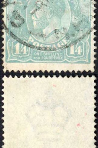 Australia SG66 1/4 Pale Blue KGV Head Wmk 2nd Crown