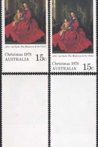 Australia SG696 1978 Christmas 15c Misperf Perf U/M