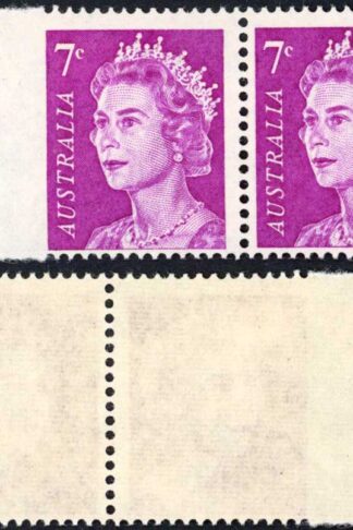 Australia SG388a 7c Perf Jump (Imperf at left) U/M