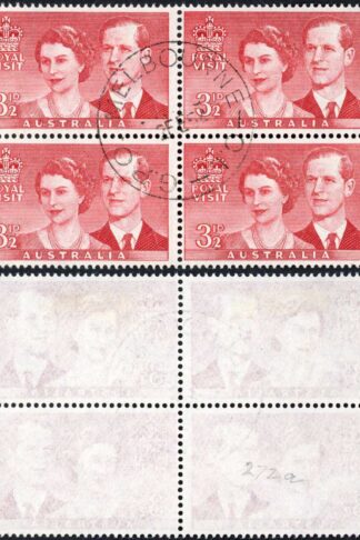 Australia SG272a 3 1/2 Re-entry in a CDS Block of 4