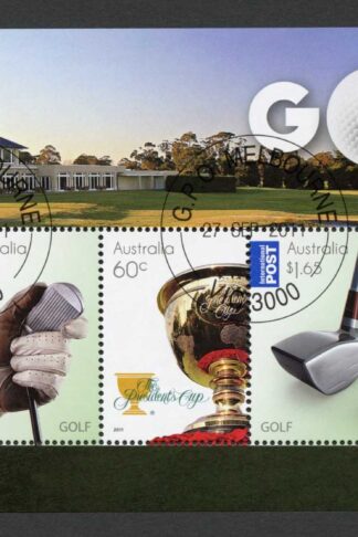Australia SGMS3646 2011 Golf Miniature Sheet Fine Used