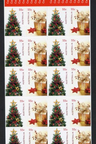 Australia SG3675a 2011 Christmas Self Adhesive Booklet Pane U/M