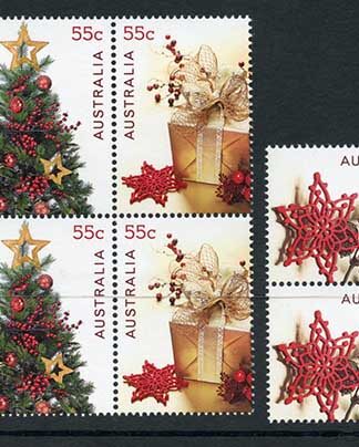 Australia SG3672/4 2011 Christmas 2nd Issue Blocks of Four U/M