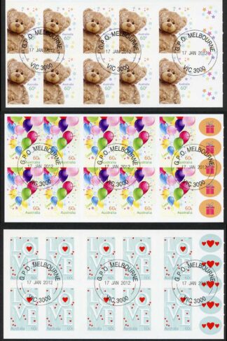 Australia SG3692a/6a 2012 Special Occasions Booklet Pane Set Used
