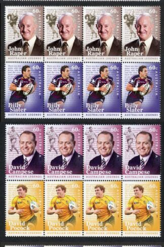 Australia SG3697/04 2012 Australian Legends Set in Blocks U/M