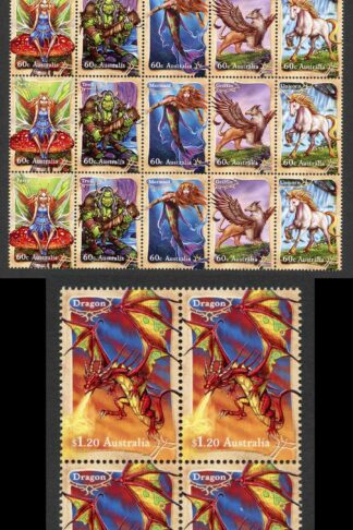 Australia SG3652a/7 2011 Mythical Creatures Set in Blocks U/M