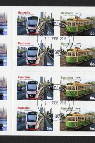 Australia SG3729a 2012 City Transport Booklet Pane Fine Used