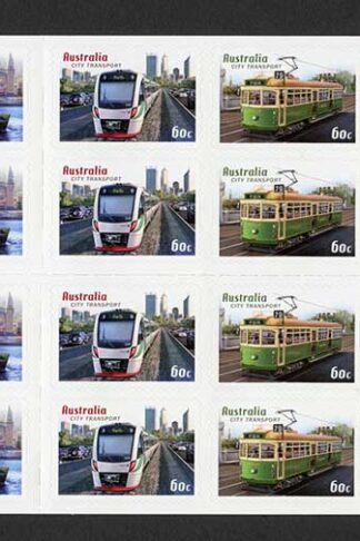 Australia SG3729a 2012 City Transport Self Adhesive Booklet Pane U/M