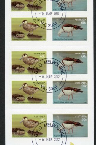 Australia SG3738b 2012 Australian Waterbirds Booklet Pane Fine Used