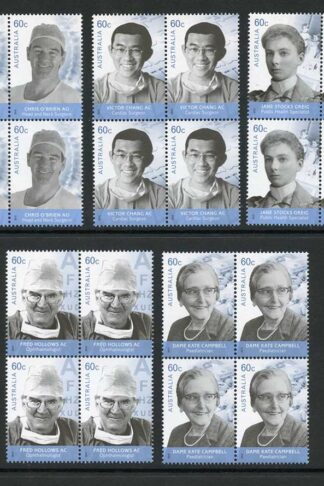 Australia SG3760/64 2012 Medical Doctors Set Blocks of 4 U/M