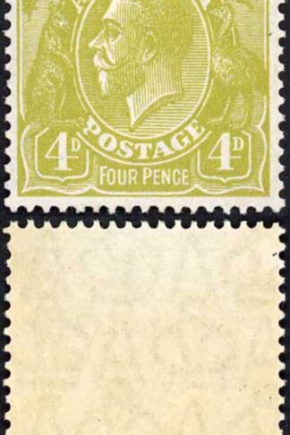 Australia SG91 4d Yellow-olive Perf 14 Small Multiple Wmk KGV Head Superb M/M
