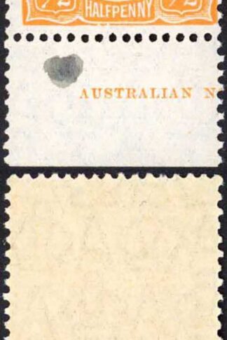 Australia SG94 1/2d Orange Perf 13.5 x 12.5 Small Multiple Wmk U/M
