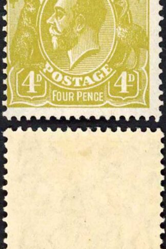 Australia SG102 4d yellow-olive Perf 13.5 x 12.5 Small Multiple Wmk M/M