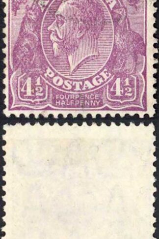 Australia SG103 4 1/2d Die 1 Perf 13.5 x 12.5 Small Mult Wmk (light toning) M/M