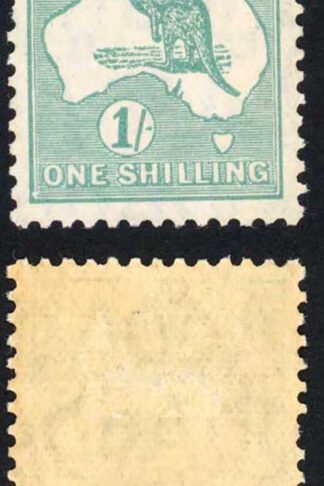 Australia SG109 1/- Blue Green Small Multiple Wmk M/M (lightly Toned)