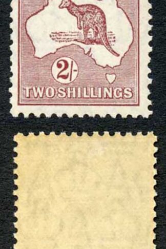 Australia SG110 2/- Maroon Small Multiple Wmk Lightly tone Just a trace of a hi