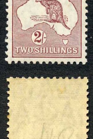 Australia SG110 2/- Maroon Small Multiple Wmk Lightly tone Just a trace of a hi