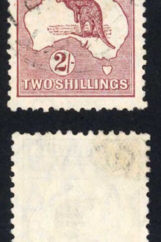 Australia SG110 2/- Maroon Kangaroo Small Multiple Wmk fine used