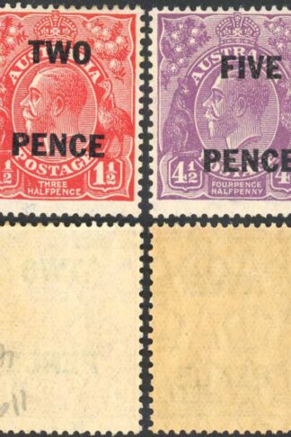 Australia SG119/20 1930 Surcharge Set of 2 M/M