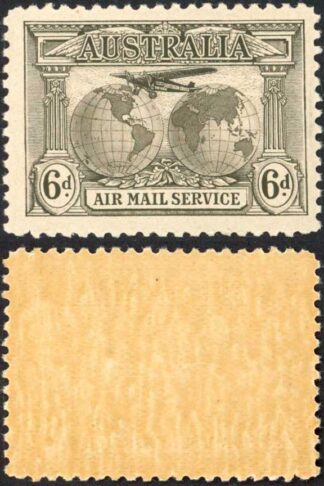 Australia SG139 6d Sepia U/M (lightly toned)