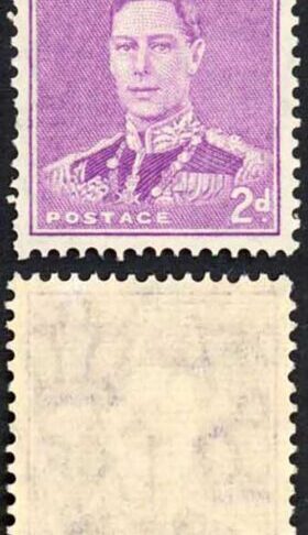 Australia SG185a 2d Bright Purple Coil STRIP U/M
