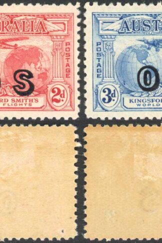 Australia SGO123/4 Kingsford Smith Set Opt OS M/M (toned)