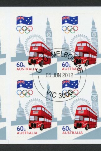 Australia SG3792a 2012 Olympic Games Self Adhesive Booklet Pane Used