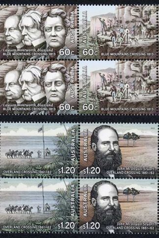 Australia SG3799/801 2012 Inland Explorers Set Blocks of 8 U/M