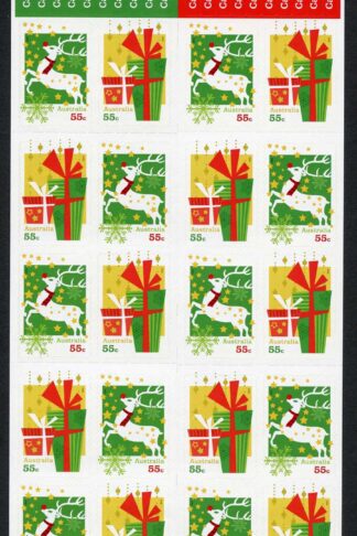 Australia SG3889a 2012 Christmas 2nd Issue Self Adhesive Booklet Pane U/M