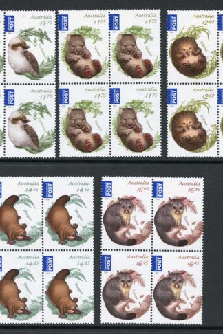 Australia SG3961/5 2013 Australian Bush Babies 2nd Series Set Blocks of 4 U/M