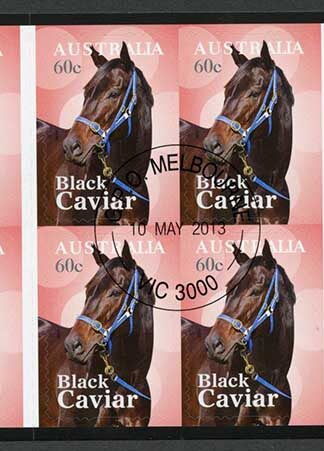 Australia SG3988a 2013 Black Caviar Self Adhesive Booklet Pane Used