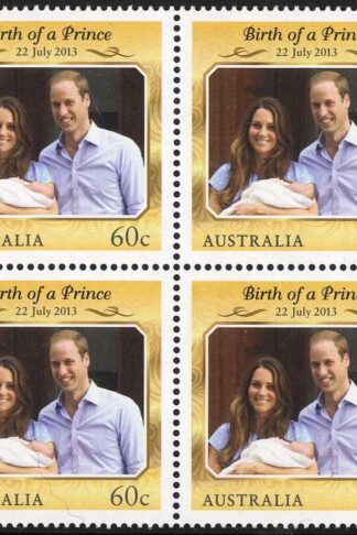 Australia SG4027 60c Birth of a Prince Royal Baby George U/M Block