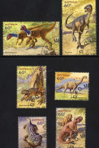 Australia SG4061-6 Australia Age of Dinosaurs set of 6 Fine Used