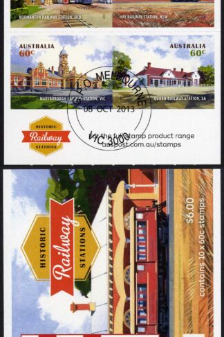 Australia SG4076b Historic Railway Stations booklet pane Fine Used